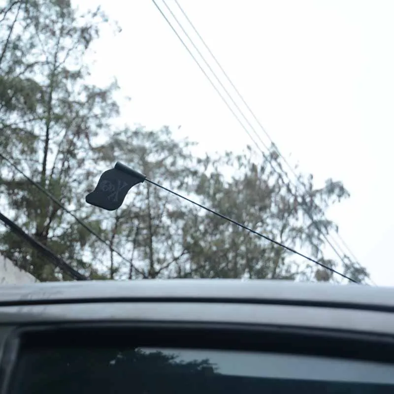 MAYITR Авто Стайлинг украшение крыши Хэллоуин Черный Мини Череп флаг автомобильная антенна ручка Топпер воздушный шар Декор Игрушка
