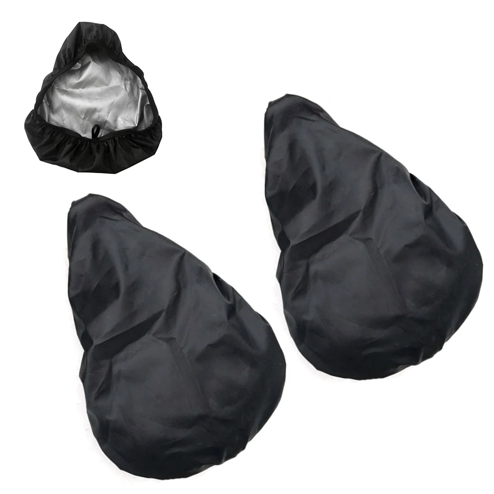 2 Pcs Waterproof Accessories Bike Seat Cycling Rain Cover With Drawstring Bicycle Protection Outdoor Recreation Dust Resistant