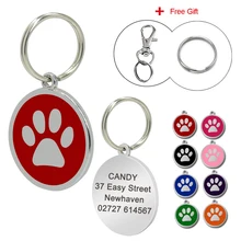 Индивидуальные бирки для собак, персонализированные Выгравированные бирки для собак, кошек, ID, ошейник для питомцев, подвеска для котенка, щенка, чихуахуа