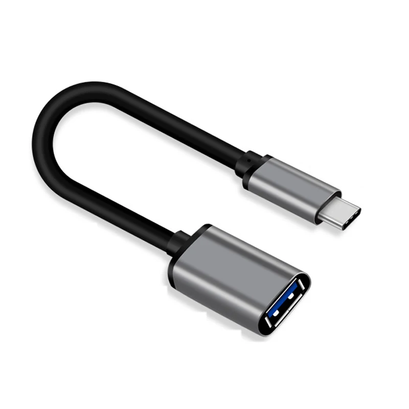 Usb type-C адаптер штекер USB 3,0 Женский конвертер type-C OTG кабель для передачи данных для huawei samsung для геймпада джойстик мышь u-диск - Цвет: Gray