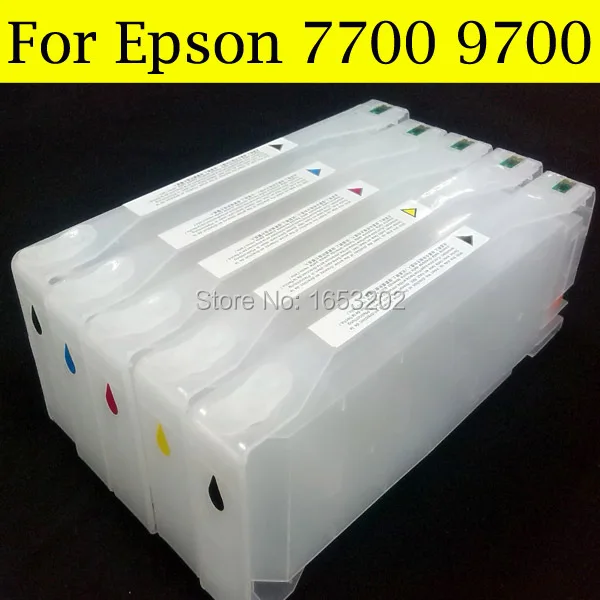 Chaud Avec Puce De Niveau D Encre Pour Epson Stylet Pro 7700 9700 Cartouche D Encre Pour Imprimante Grand Format Epson Aliexpress