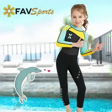 2,5 мм неопрен Dving брюки с УФ-защитой Детские Гидрокостюмы термо теплый длинный рукав купальник девушки серфинг гидрокостюмы