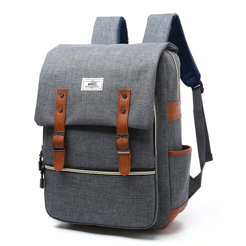 Vintage British Style Backpacks Canvas School Back Laptop Backpack