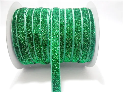 Ribbon Decoration Ribbon Supplies Velvet Ribbon 50 yards 48colors Sparkle Glitter metallic Velvet ribbon Headband Clips Bow wedding decoration party decor DIY 3/8" width 10mm