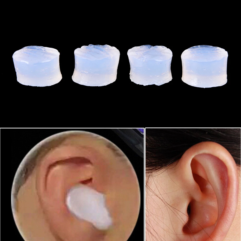 4Pcs Soft Water Swimming Silicone Earplugs Sleep Noise Reducing Silicone Earplug