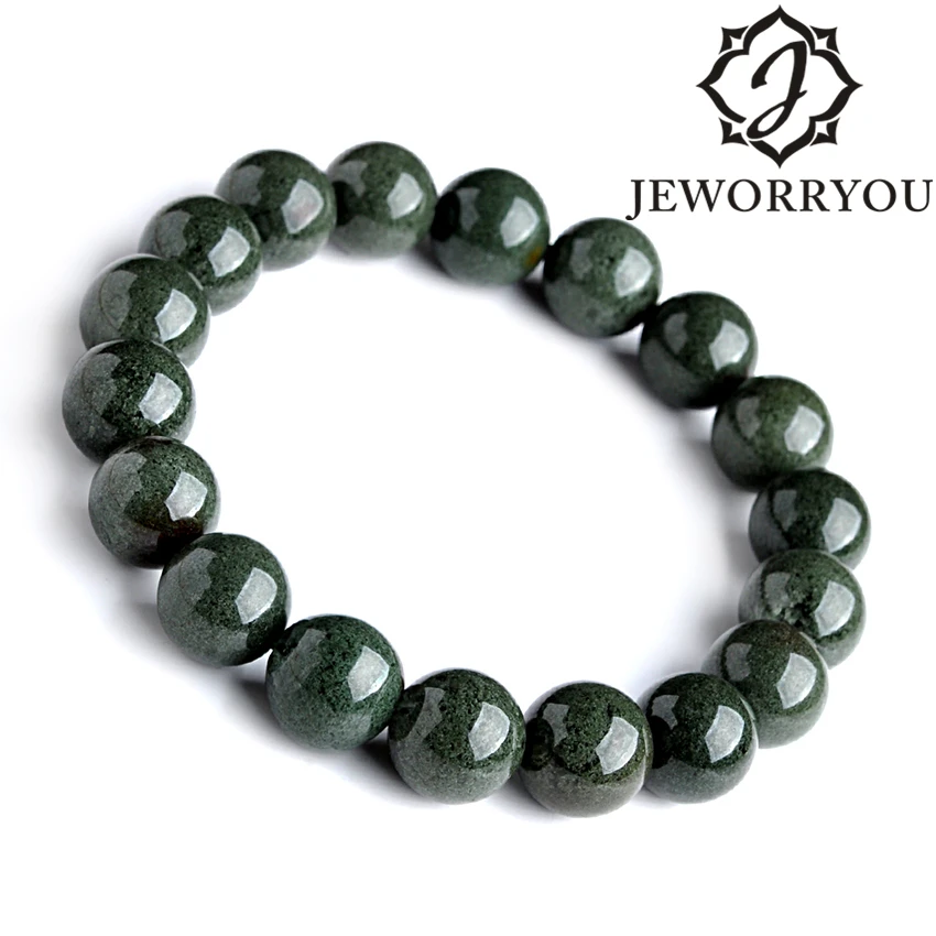 

Green Crystal Bracelet Femme 8-11mm Couple Bracelets For Men Chlorite-Crystals Men Hand Bracelet Man