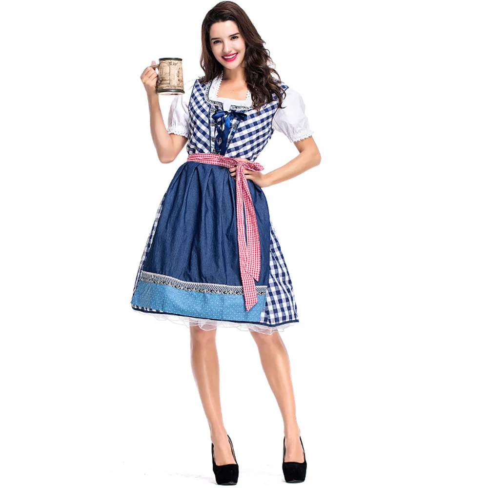 Dirndl, немецкое Австрийское баварское платье, Октоберфест, костюм для девочек на Хэллоуин, нарядное платье, карнавальный костюм