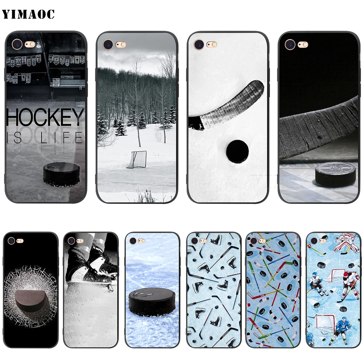 YIMAOC Ice Hockey Sport Soft Silicone Case for iPhone XS