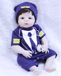 Реалистичные куклы Reborn baby boy 23 "57 см полный Силиконовый reborn baby куклы игрушки подарок Bebes reborn menino bonecas