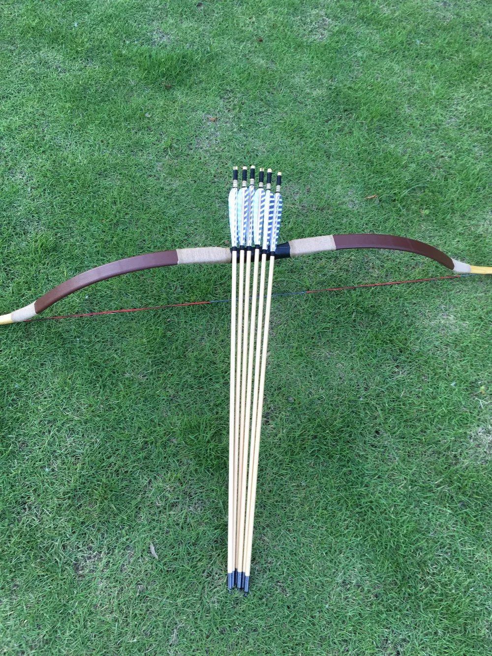 20-60lbs ручной работы кожаный лук longbow открытый в охоте для влюбленных+ 6 стрел