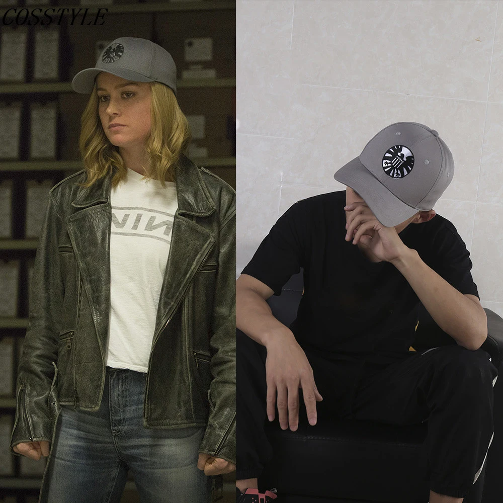 

Movie Captain Marvel Carol Danvers Caps Unisex Hip Hop Sun Hat Snapback Agents of S.H.I.E.L.D. Shield Baseball Cap Adjustable