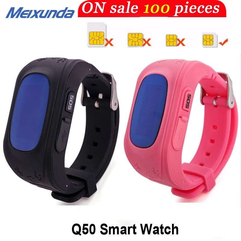 Q50 OLED Screen GPS Smart Kid Watch SOS Call Location Finder Locator