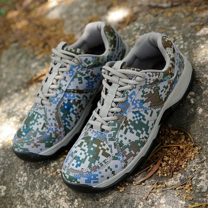 Man Hiking Shoes Spring Autumn Camouflage Sneakers Comfortable Mens Mountain Shoes Rubber Bottom Outdoor Sneakers Men 2018