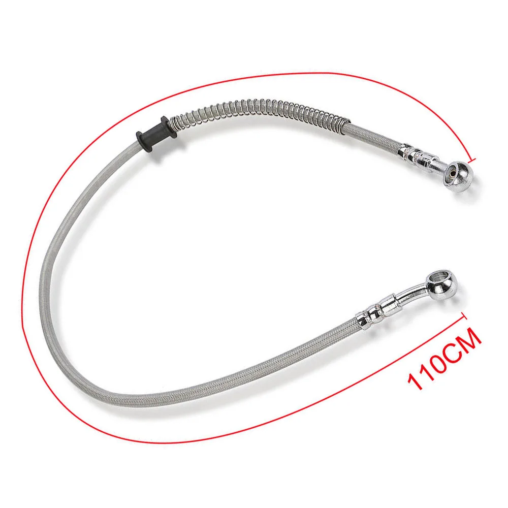 1100 mm Universal Braided Steel Hydraulic Reinforced Brake Clutch Oil Hose Line Brake Oil Pipe