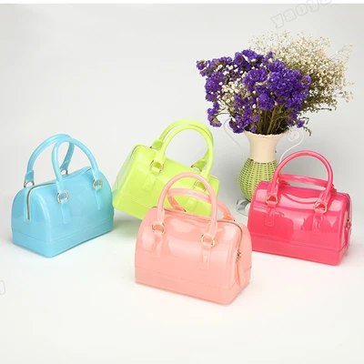 

Clear Transparent PVC Shoulder Bags Women Candy Color Women Jelly Bags Purse Solid Color Handbags sac a main femme Crossbody Bag