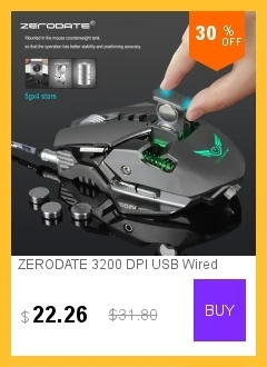 ZERODATE 3200 dpi USB Проводная конкурентоспособная игровая мышь 7 программируемых кнопок механическое Программирование макросъемки Игровые мыши