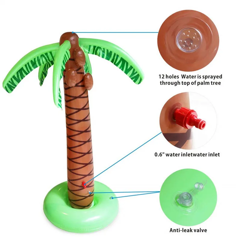 Ideal  Hot Summer Water Spray Baby Bath Toy Inflatable Sprinkle Coconut Tree Children Garden Lawn Play Wat