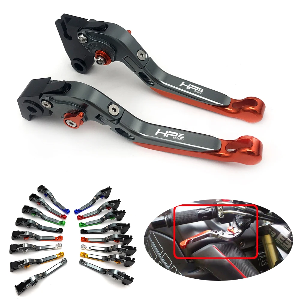 

CNC Aluminum Adjustable Motorcycle Brake Clutch Levers Motorcycle Brake Handle For BWM HP2 Enduro 2005-2008 2006 2007 Black Gold