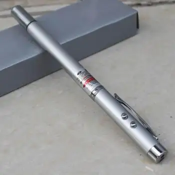 

NEW 4 in 1 Power Point Telescopic RED Laser Pointer Pen Teaching Tools LED Light Ball Pen business school office gifts with box