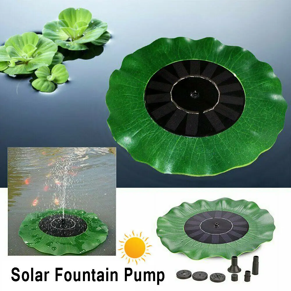 

Mini Solar Water Fountain Garden Pool Pond Outdoor Floating Fountain Lotus Form