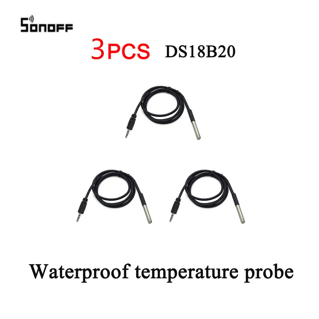 

New 3PCS/Lot Sonoff Smart Home Waterproof Sonoff Sensor Temperature Humidity Transmitter for TH10/TH16 Switch
