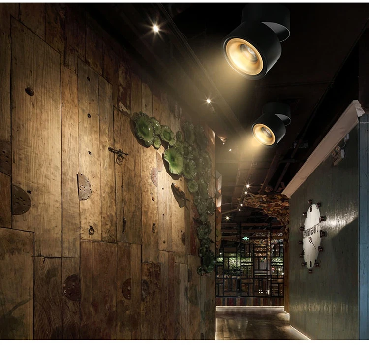 superfície montado led downlight teto ajustável graus nordic ponto luz para baixo da lâmpada para hall de entrada interior sala estar loja