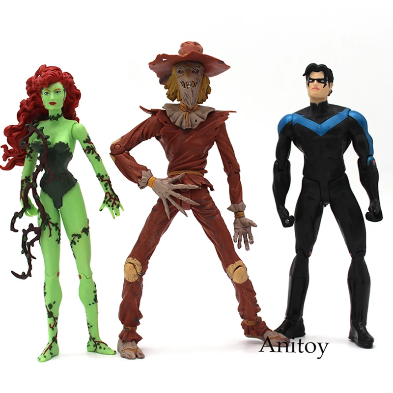 

Figurine DC COMICS Harley Quinn Joker Nightwing Batman Poison Ivy Scarecrow Action Figures PVC Collectibles Model Toys 6pcs/set