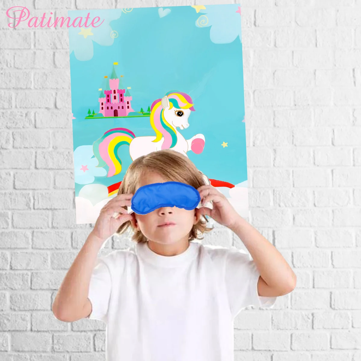 

PATIMATE Unicorn Decoration Pin The Horn On The Unicorn Party Game Kids Birthday Party Favors Supplies Unicorn Birthday Decors