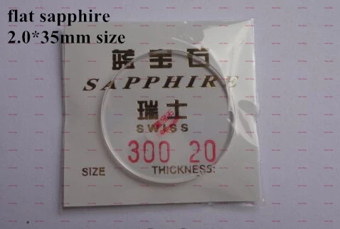 Free Shipping 1pc 2 0 35mm Size Flat Sapphire Watch Glass Crystal Glass Part for Watch