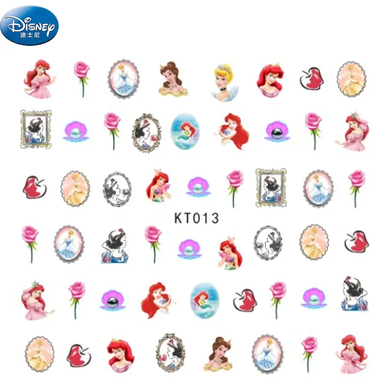 5 pcs/lot Frozen elsa and Anna Nail Stickers Toy Disney Princess girl sticker Makeup Toy Art Decorations for girls gift