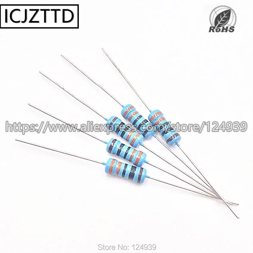 100PCS 1//4W Watt 4.3 ohm 4.3R 4R3 Metal Film Resistor 0.25W 1/% RoHS