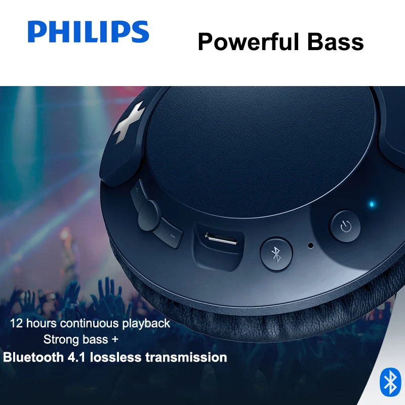 Оригинальные Наушники Philips SHB3075 беспроводная гарнитура с регулятором громкости