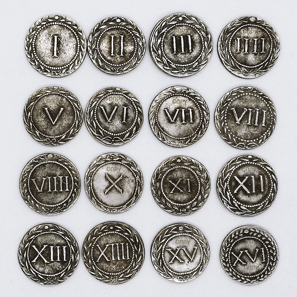 16 видов стилей греческий секс монеты предметы коллекционирования имитация монеты Реплика день рождения римские древние подарки значок - Цвет: 16pcs Set