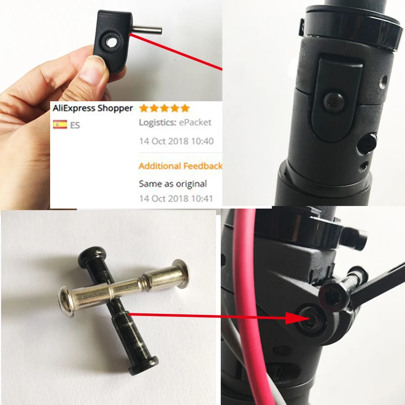 Upgraded Folding Hook Up Hook for XIAOMI MIJIA M365 M187 Electric Scooter Folding Hook Pothook Buckle Button Shake Reducers
