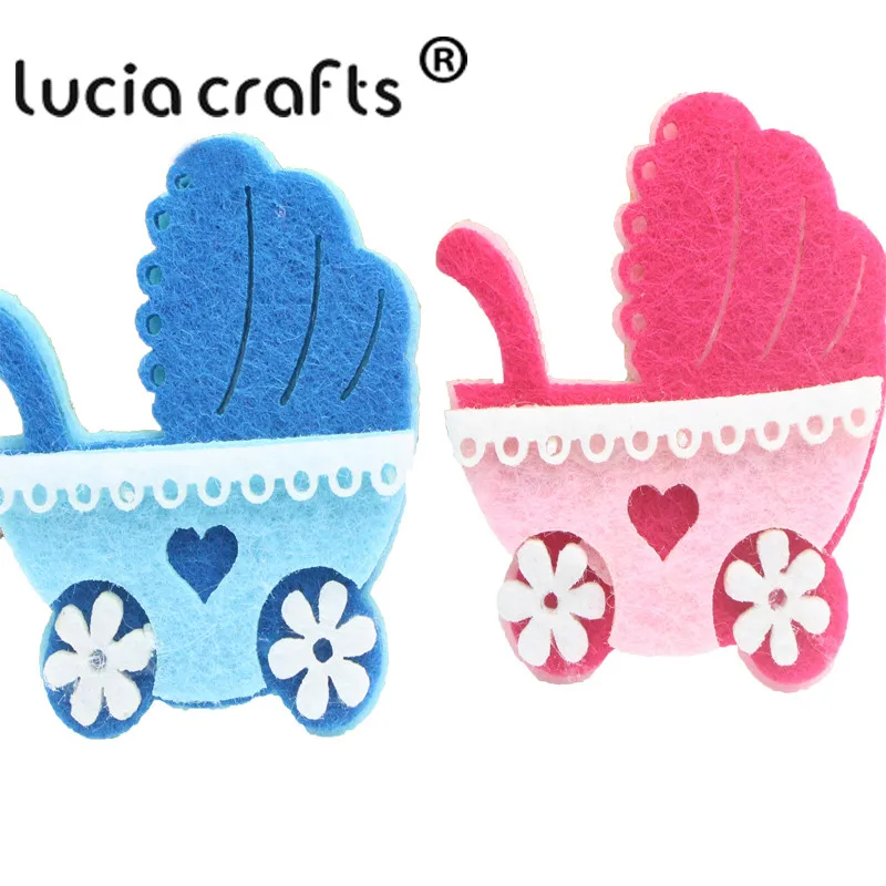 Lucia crafts 4 шт./12 шт. синий, розовый патч ручной шитье одежды детская коляска мотивы одежды Patchs DIY аксессуары B1104