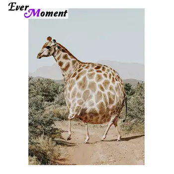 

Ever Moment Diamond Painting 5D DIY Cross Stitch Full Square Drill Giraffe Decoration For Home Diamond Embroidery Mosaic S2F1981