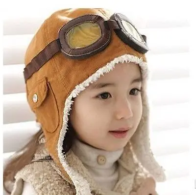 Toddlers Cool Baby Boy Girl Infant Winter Pilot Warm Cap Hat Beanie 