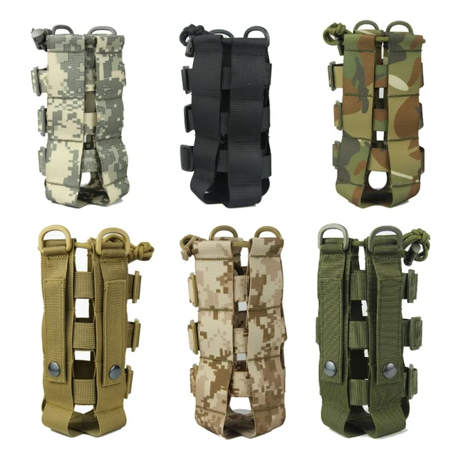 US $5.59 Tactical Water Bottle Pouch Military Molle System Kettle Bag Camping Hiking Travel Survival Kits Ho