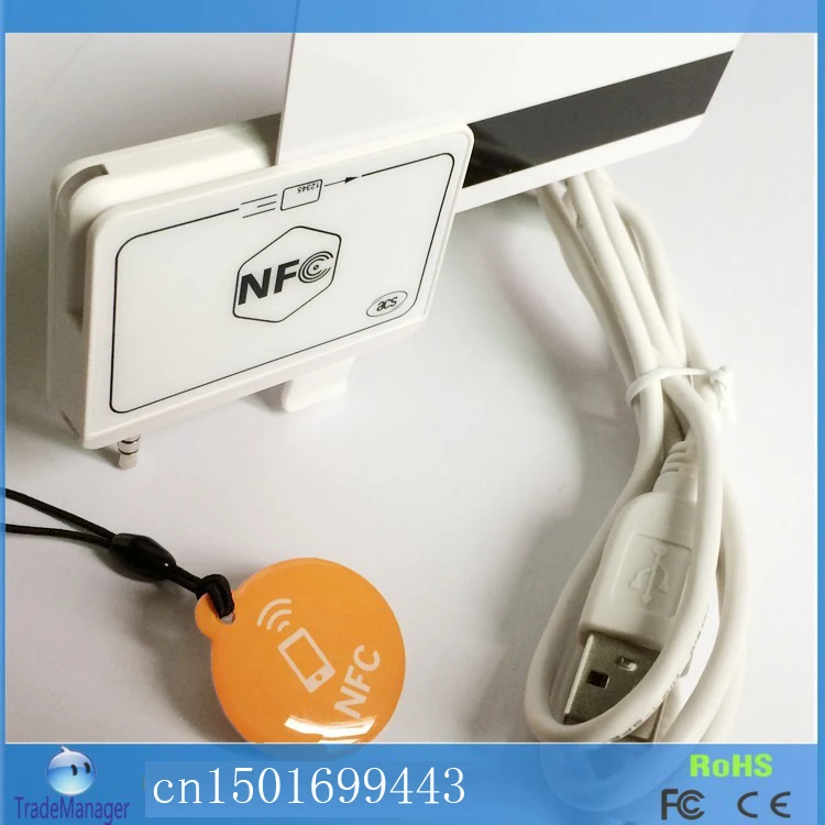 

Hot-sale small phone HF NFC reader writer for Android and iPhone * free shipping for magnetic stripe cards and smart cards