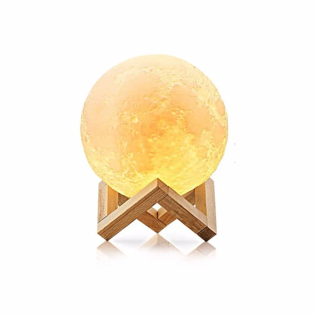 

Led Color Ball 3D Printing Moon Lamp Usb Touch Night Light Luminaria Bedroom Light Lamps Change for Children Home Decor Lights