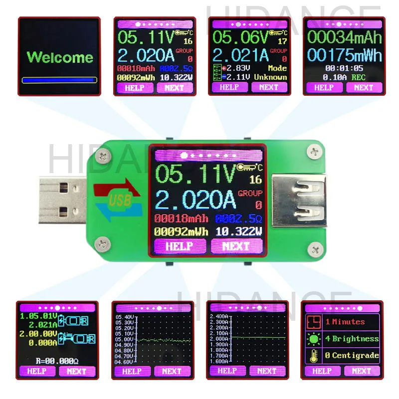 

Bluetooth computer online USB tester DC Volt current voltage meter capacity monitor qc2.0 quick charger Power Bank detector
