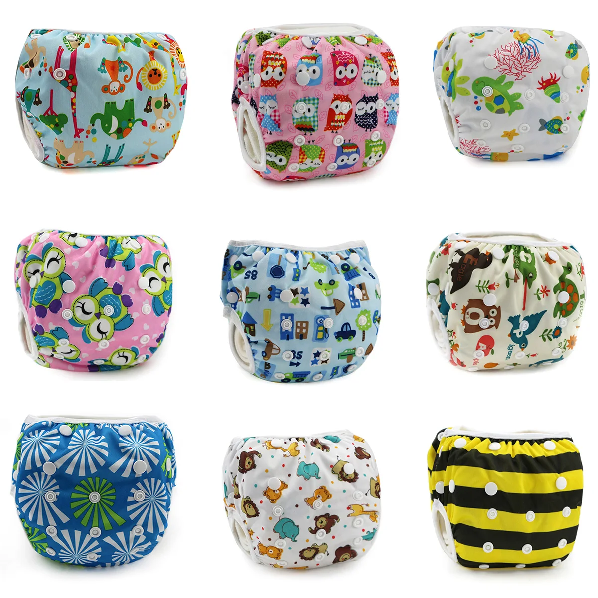 16 Colors Adjustable Baby Swim Diaper Nappy Pants Infant Baby Boy Girl