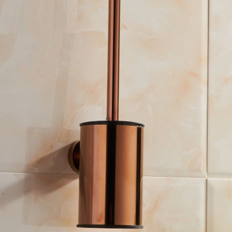 Kaufen Wand montiert matt schwarz bad wc pinsel halter goldene wc pinsel set 304 Edelstahl öl eingerieben bronze wc pinsel