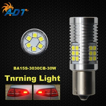 

2pcs White/Yellow Light P21W 1156 BA15S canbus error free no flicker 3030smd LED Bulb Super Bright Car Light