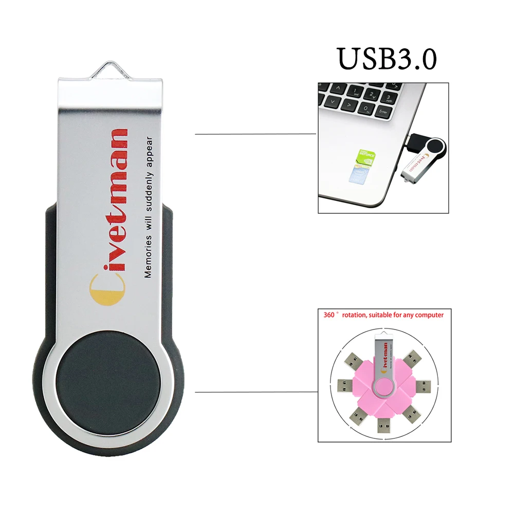 USB флеш накопитель Civetman 256 ГБ 128 64 32 16 ГБ|128g flash drive|flash pen driveflash drive |