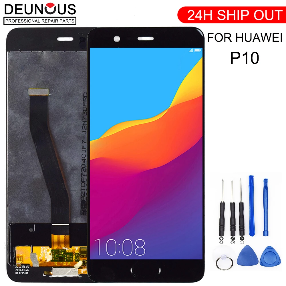 Goede Voor Huawei P10 Lcd Touch Screen Digitizer Vergadering Met Frame Vervanging VTR L09 VTR L10 VTR L29 Voor Huawei P10 LCD