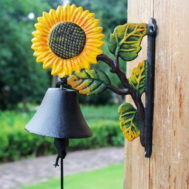 Cast Iron Welcome Dinner Bell Sunflower Hanging Decorative Door Bell Awesome Decorative Door Bells Cast Iron Welcome Dinner Bell Sunflower Hanging Decorative Door Bell Awesome Decorative Door Bells