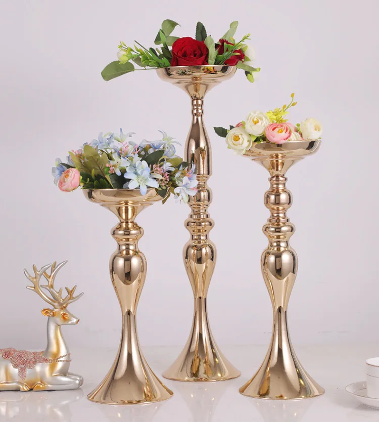 Golden Candlestick Flower Vase (10)
