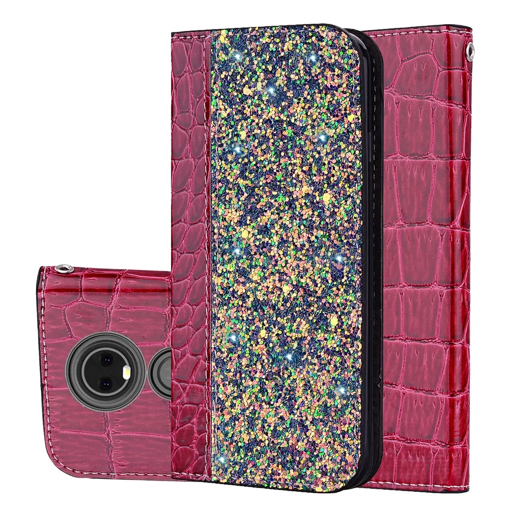 Phone Case for Motorola Moto G6 Play Cover 5.7 Leather TPU Flip Wallet Crocodile | Мобильные телефоны и аксессуары