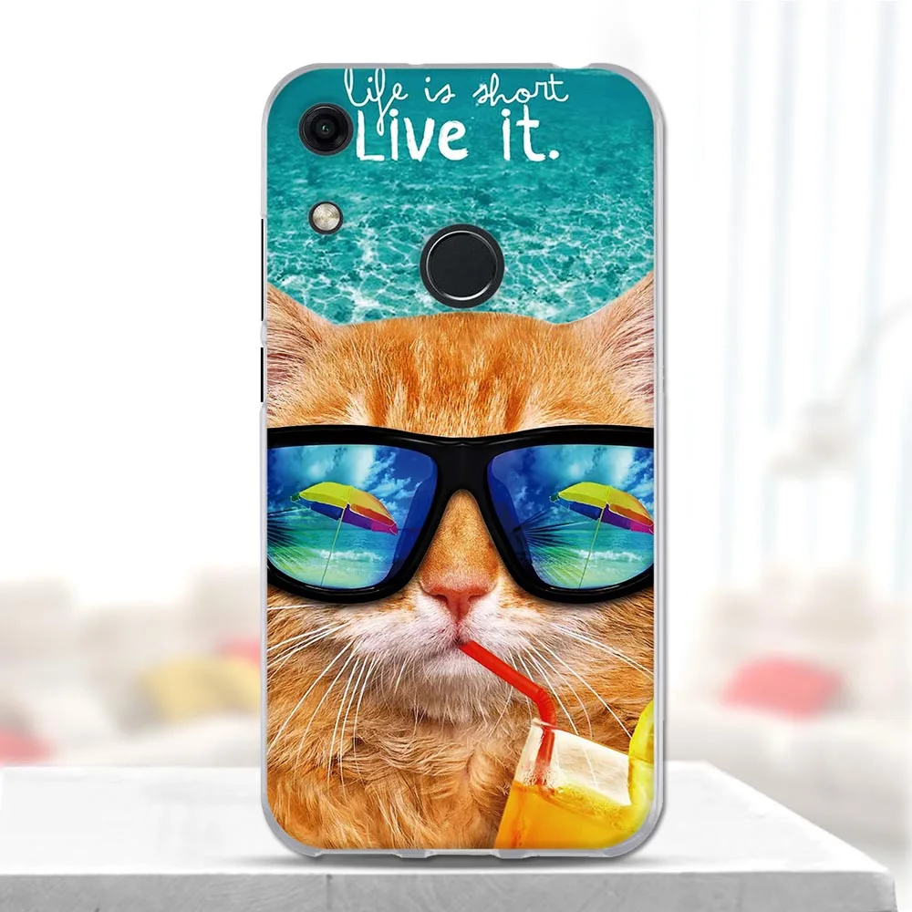 Чехол для Huawei Honor 8A силиконовый мягкий ТПУ 3D милый чехол 8a роскошный бампер чехлы